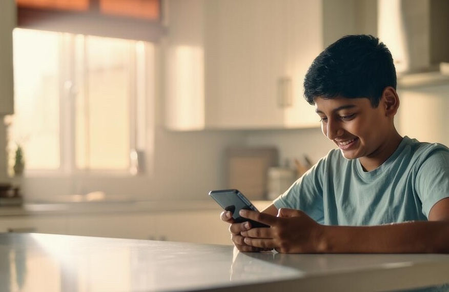Teenager chatting with Sparks